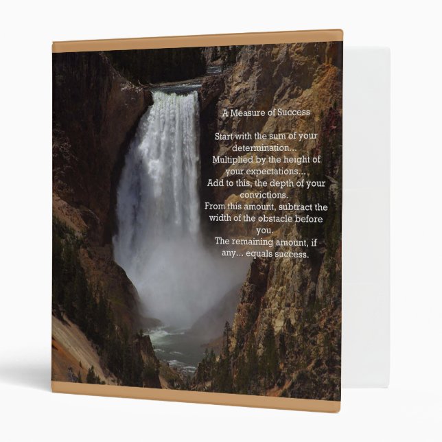 Measure of Success Inspirational 3 Ring Binder (Front/Inside)