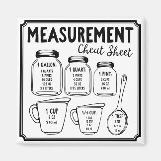 Measurement Cheat Sheet Magnet