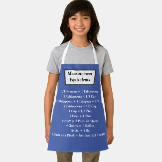 MEASUREMENT EQUIVALENTS APRON FOR CHILDREN/CUSTOMI