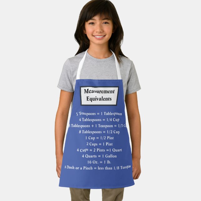 MEASUREMENT EQUIVALENTS APRON FOR CHILDREN/CUSTOMI (Insitu)
