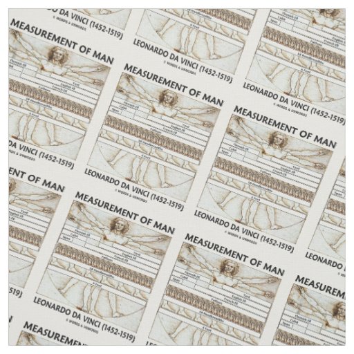 Measurement Of Man Vitruvian Man da Vinci Fabric