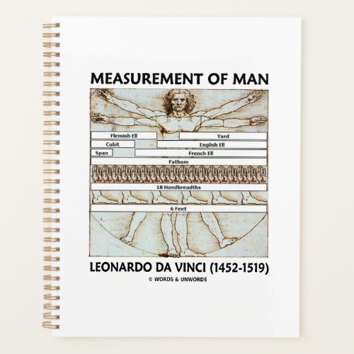 Measurement Of Man Vitruvian Man da Vinci Planner
