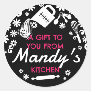 Measuring cup splash baking bakery pastry chef classic round sticker