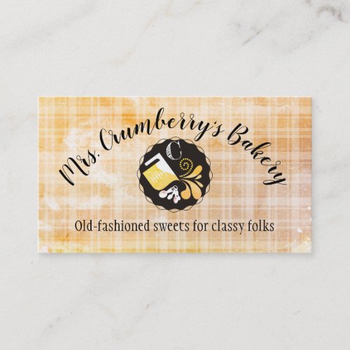 Measuring cup spoons bakery business card