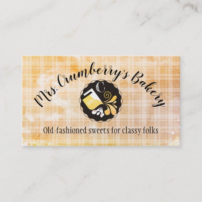 Measuring cup spoons bakery business card (Front)