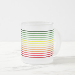 Measuring line pattern scale  frosted glass coffee mug