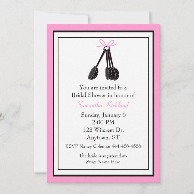 Measuring Spoons Bridal Shower Invitation (Front)