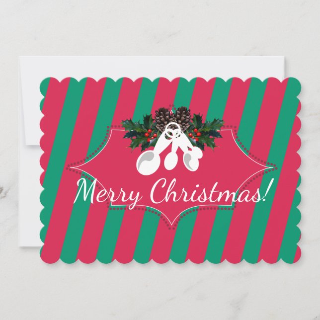 Measuring spoons Christmas from the kitchen of Holiday Card (Front)