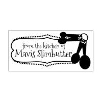 Baked For You Custom Name Rubber Stamps