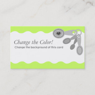 Measuring spoons heart cooking baking biz cards