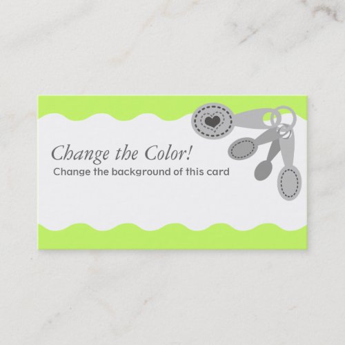 Measuring spoons heart cooking baking biz cards business card