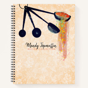 Measuring spoons personal cookbook recipe notebook