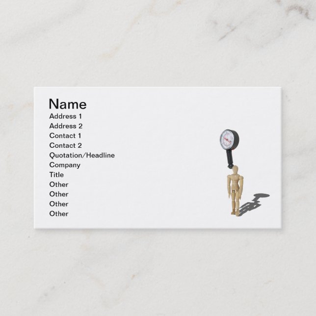 Measuring Stress Business Card (Front)