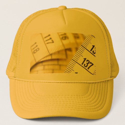 Measuring tape trucker hat