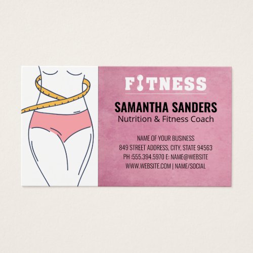 Measuring Waistline  Fitness Logo