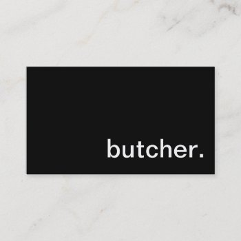 Meat Butcher Business Card by HolidayZazzle at Zazzle