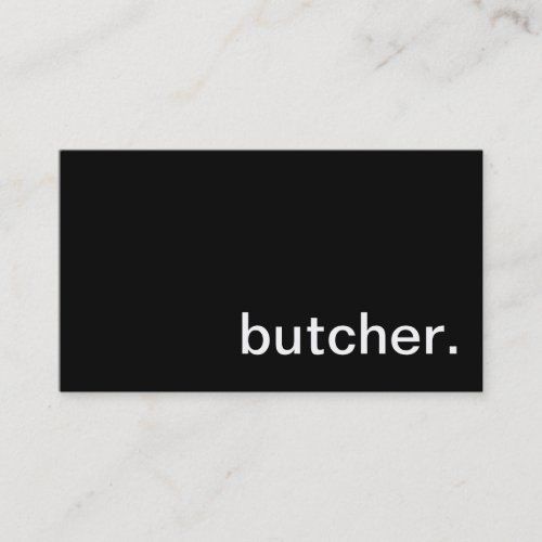 Meat Butcher Business Card