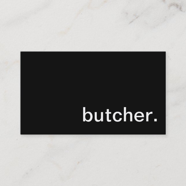 Meat Butcher Business Card (Front)