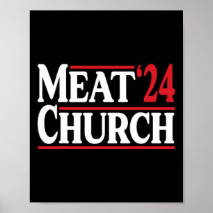Meat Church 24 Bbq Poster
