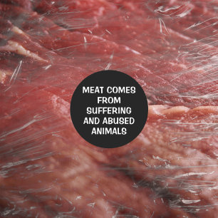 Meat Comes from Suffering..., Vegan Activism Classic Round Sticker