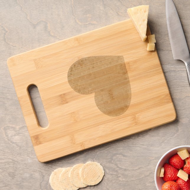 Meat cutting board with heart print (Cheese)