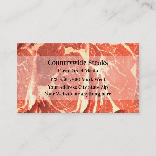 Meat Distributor Business Cards