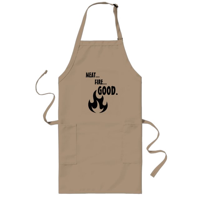 Meat...Fire...Good Barbecue Apron (Front)