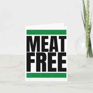 Meat Free Vegan Bodybuilding Vegan Straight Edge  Card