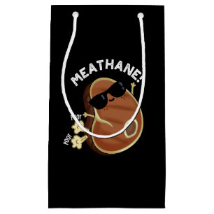 Meat-hane Funny Farting Meat Pun Dark BG Small Gift Bag