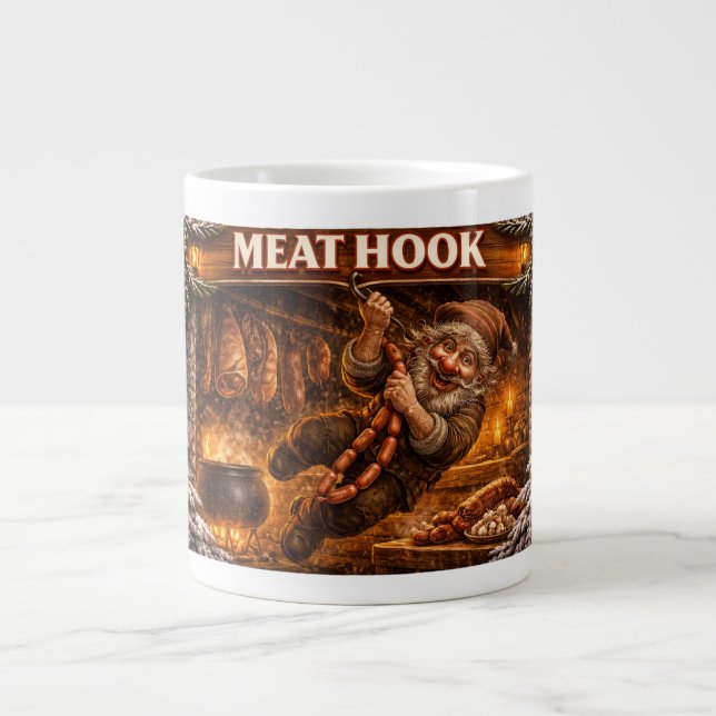 Meat Hook Icelandic Yule Lad Giant Coffee Mug (Front)