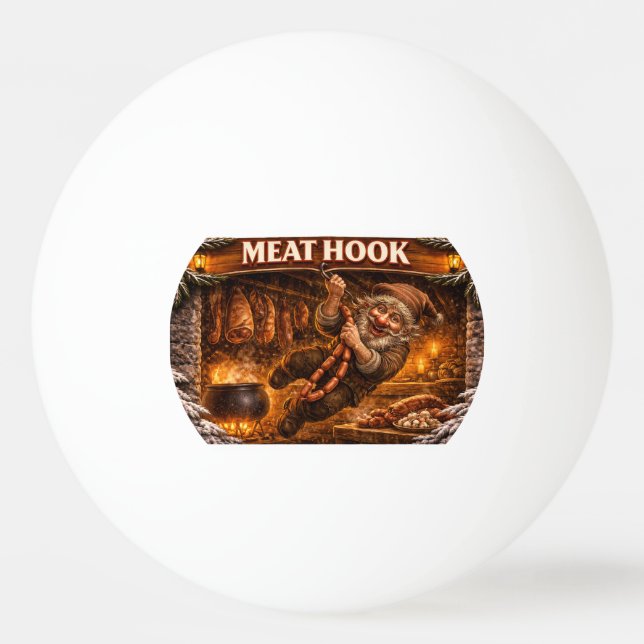 Meat Hook Icelandic Yule Lad Ping Pong Ball (Front)