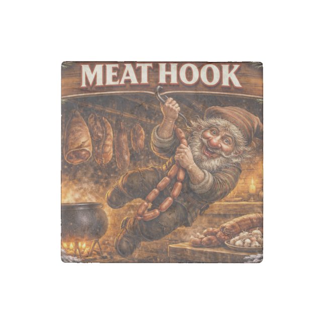 Meat Hook Icelandic Yule Lad Stone Magnet (Front)