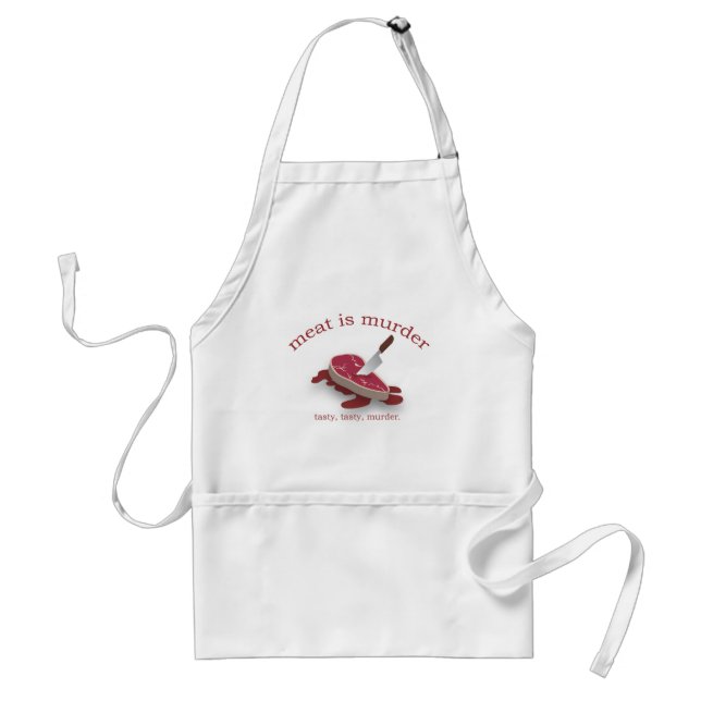 Meat is Murder Adult Apron (Front)
