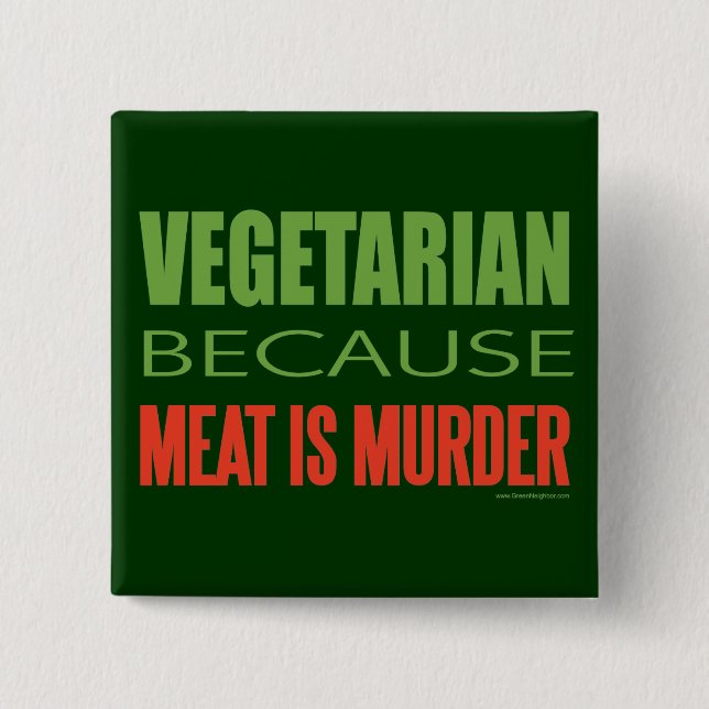 Meat Is Murder - Anti-Meat Button (Front)