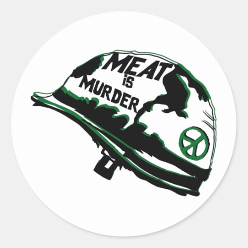 Meat Is Murder Classic Round Sticker