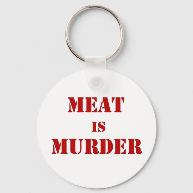 Meat is Murder Keychain (Front)