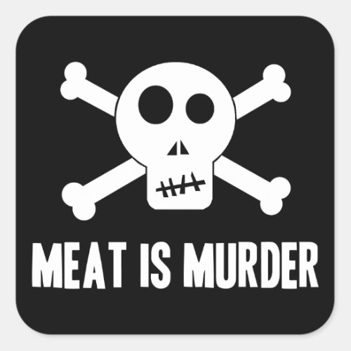 Meat is Murder Square Sticker