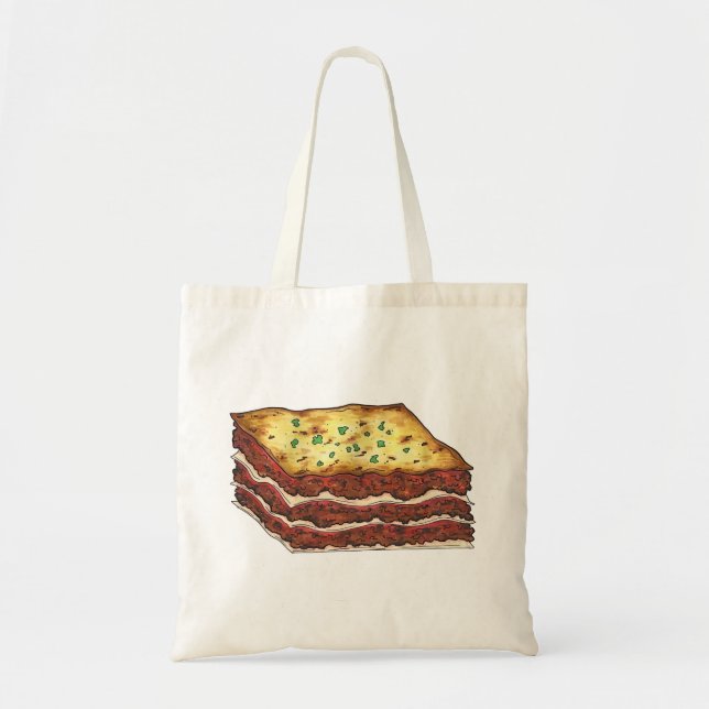 Meat Lasagne Lasagna Italian Restaurant Food Chef Tote Bag (Front)