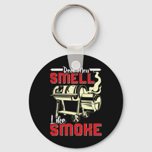 Meat Lover Real Men Smell Like Smoke Funny Men Keychain