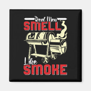 Meat Lover Real Men Smell Like Smoke Funny Men Magnet
