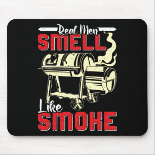 Meat Lover Real Men Smell Like Smoke Funny Men Mouse Pad