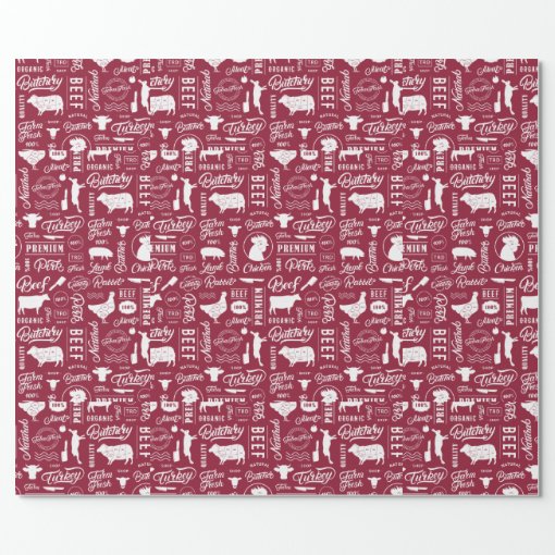 Meat Lovers BBQ Wrapping Paper | Zazzle