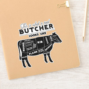 Meat Market and Butcher Shop Worker Funny Quote Sticker