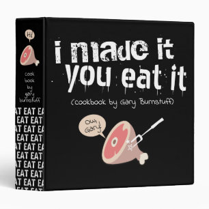 Meat men grilling personalized cookbook recipe 3 ring binder