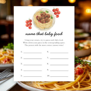Meat Pasta - Name that baby Food shower game