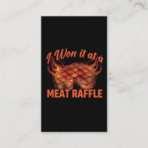 Meat Raffle Winner BBQ Steak Butcher Minnesota Business Card
