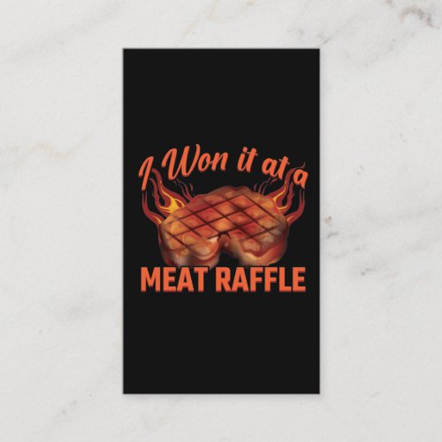 Meat Raffle Winner BBQ Steak Butcher Minnesota Business Card