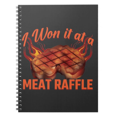 Meat Raffle Winner BBQ Steak Butcher Minnesota Notebook