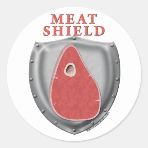 Meat Shield Classic Round Sticker