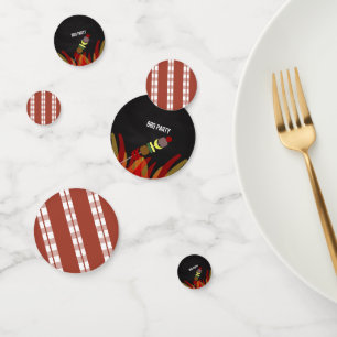 Meat Skewers BBQ Cook Out Party Picnic Confetti